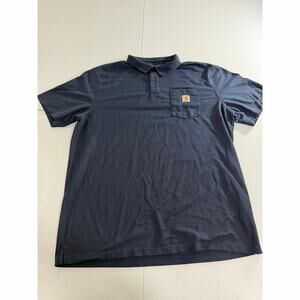 Carhartt Loose Fit Polo Size 2xl Dark Blue